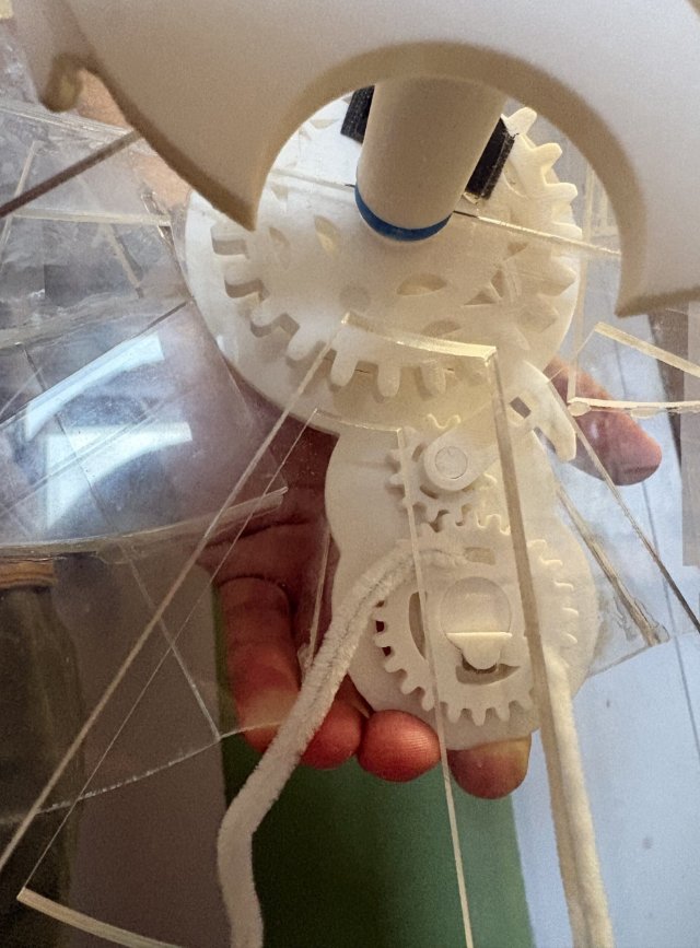 Close-up of the Tool Turret gear engagement mechanism